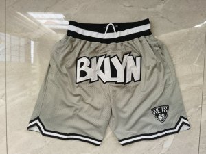 NBA Brooklyn Nets just don shorts Gris